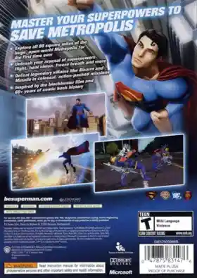 Superman Returns (USA) box cover back